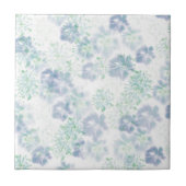 Blue Boho Blooming Flowers Floral Tie Dye Pattern Tegeltje (Voorkant)