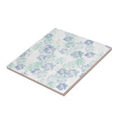 Blue Boho Blooming Flowers Floral Tie Dye Pattern Tegeltje (Zijkant)