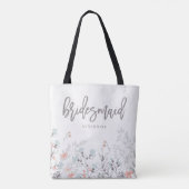 Blue Boho Botanische bruiloft | bruidsmeisje Tote Bag (Achterkant)