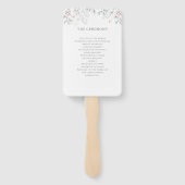 Blue Boho Botanische bruiloft Handwaaier (Achterkant)