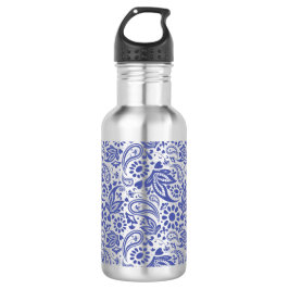  Blue Boho Chic Paisley Pattern Waterfles