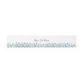Blue Boho Chic Wildflowers Witte bruiloft Uitnodigingen Wikkel (Vlak)