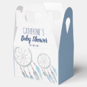  Blue Boho Dreamweaver Baby shower Bedankdoosjes (Geopend)