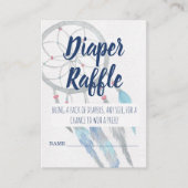 Blue Boho Dreamweaver Baby shower Informatiekaartje (Voorkant)