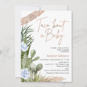 Blue Boho Fiesta Taco Over Een Baby Baby shower Kaart (Voorkant)