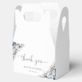 Blue Boho Floral Baby shower Favoriet Box Bedankdoosjes (Geopend)