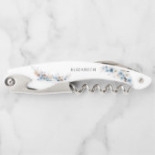 Blue Boho Floral Ober's Kurkentrekker (Voorkant)