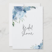 Blue Boho Floral Tea Party Vrijgezellenfeest Kaart (Achterkant)