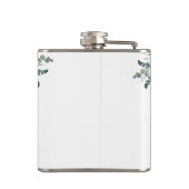 Blue Boho Floral Vrijgezellenfeest Flask Heupfles (Achterkant)