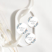 Blue Boho Floral Vrijgezellenfeest Gift Label