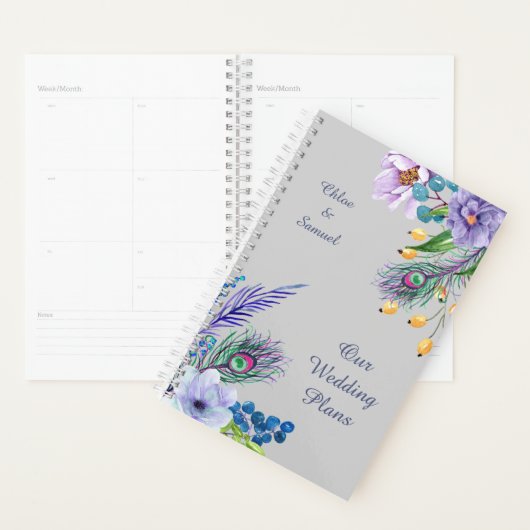 Blue Boho Floral Wedding Planner (Display)