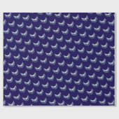 Blue Boho Fringe  Cadeaupapier (Vlak)