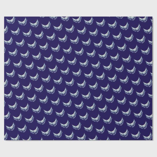 Blue Boho Fringe  Cadeaupapier (Vlak)