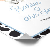 Blue Boho Highland Koe Baby Baby's zijn zoet Poster (Hoek)