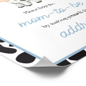 Blue Boho Highland Koe Baby Envelope Station Poster (Hoek)