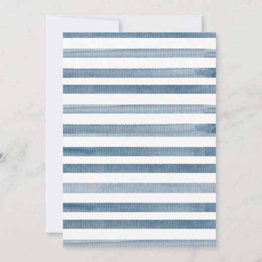 Blue Boho Kleding Jongen Baby shower Uitnodiging (Achterkant)