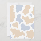 Blue Boho Koe Boerderij Boy Baby shower Kaart (Achterkant)