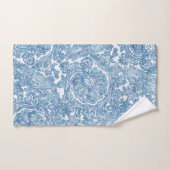 Blue Boho Lace Paisley Pattern Bad Handdoek (Handdoek)