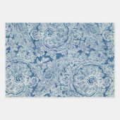 Blue Boho Lace Paisley Pattern Inpakpapier Vel (Voorkant 2)