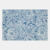 Blue Boho Lace Paisley Pattern Inpakpapier Vel (Voorkant)