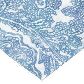 Blue Boho Lace Paisley Pattern Korte Tafelloper (Hoek)