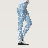 Blue Boho Lace Paisley Pattern Leggings (Rechts)