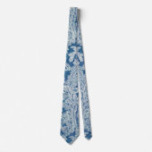 Blue Boho Lace Paisley Pattern Stropdas (Voorkant)