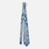 Blue Boho Lace Paisley Pattern Stropdas (Achterkant)