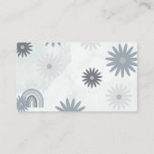 Blue Boho Luier Raffle Ticket Baby shower Informatiekaartje (Achterkant)