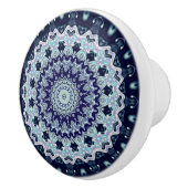 Blue Boho Mandala Keramische Knop (Rechts)