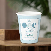 Blue Boho Mr Onederful 1st Birthday Party Papieren Bekers