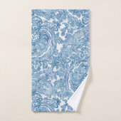 Blue Boho Paisley Pattern Bad Handdoek (Handdoek)