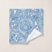 Blue Boho Paisley Pattern Bad Handdoek (Wasdoekje)