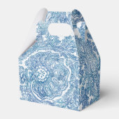 Blue Boho Paisley Pattern Bedankdoosjes (Achterkant)