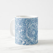 Blue Boho Paisley Pattern Koffiemok (Voorkant links)