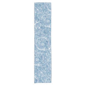 Blue Boho Paisley Pattern Korte Tafelloper (Voorkant)