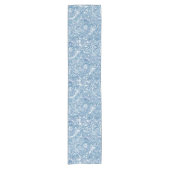 Blue Boho Paisley Pattern Korte Tafelloper (Voorkant)