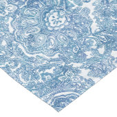 Blue Boho Paisley Pattern Korte Tafelloper (Hoek)