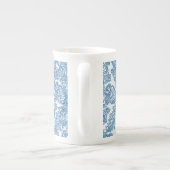 Blue Boho Paisley Pattern Porselein Kop (Achterkant)