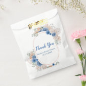 Blue Boho Pampas Grass Bridal Shower Bedankzakje (Gezegeld)