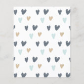 Blue Boho Rainbow Baby shower Prediction Game (Achterkant)