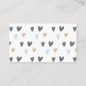 Blue Boho Rainbow-boeken voor Baby-invoegbehuizing Informatiekaartje (Achterkant)