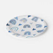 Blue Boho Rainbow Theme Party Paper Borden Papieren Bordje (Gekanteld)