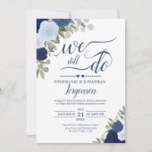 Blue Boho Rozen We doen nog steeds gelofte verleng Kaart (Voorkant)