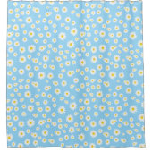 Blue Boho Spring Daisies Pattern Douchegordijn (Voorkant)