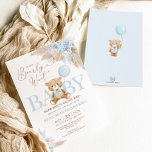 Blue Boho Teddy Bear Pampas Grass Boy Baby shower Kaart<br><div class="desc">We kunnen snel wachten tot baby aankomt. Deze schattige teddybeer met de uitnodiging is zeker een glimlach op de gezichten van je gasten! Het zachte blauwe, bruine en beige kleurenschema maakt dit ontwerp perfect voor een jongen baby shower. Pas de uitnodiging aan met uw details en als u de stijl...</div>