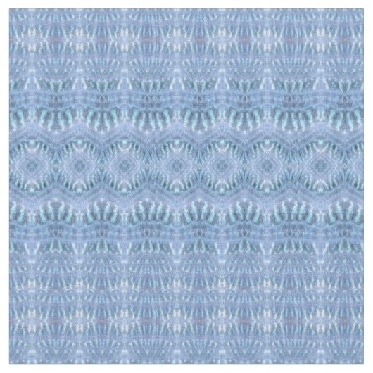 Blue Boho Tie Dye Pattern Stof (Close Up)