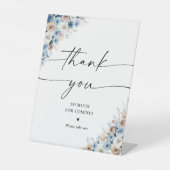 Blue Boho Vrijgezellenfeest Bedankt Teken Reclamebord Met Voetstuk (Voorkant)