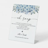 Blue Boho Vrijgezellenfeest Oh Snap Sign Reclamebord Met Voetstuk