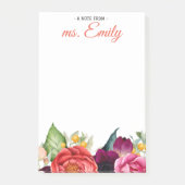 Blue Boho Waterverf Border gepersonaliseerd Post-it® Notes (Voorkant)